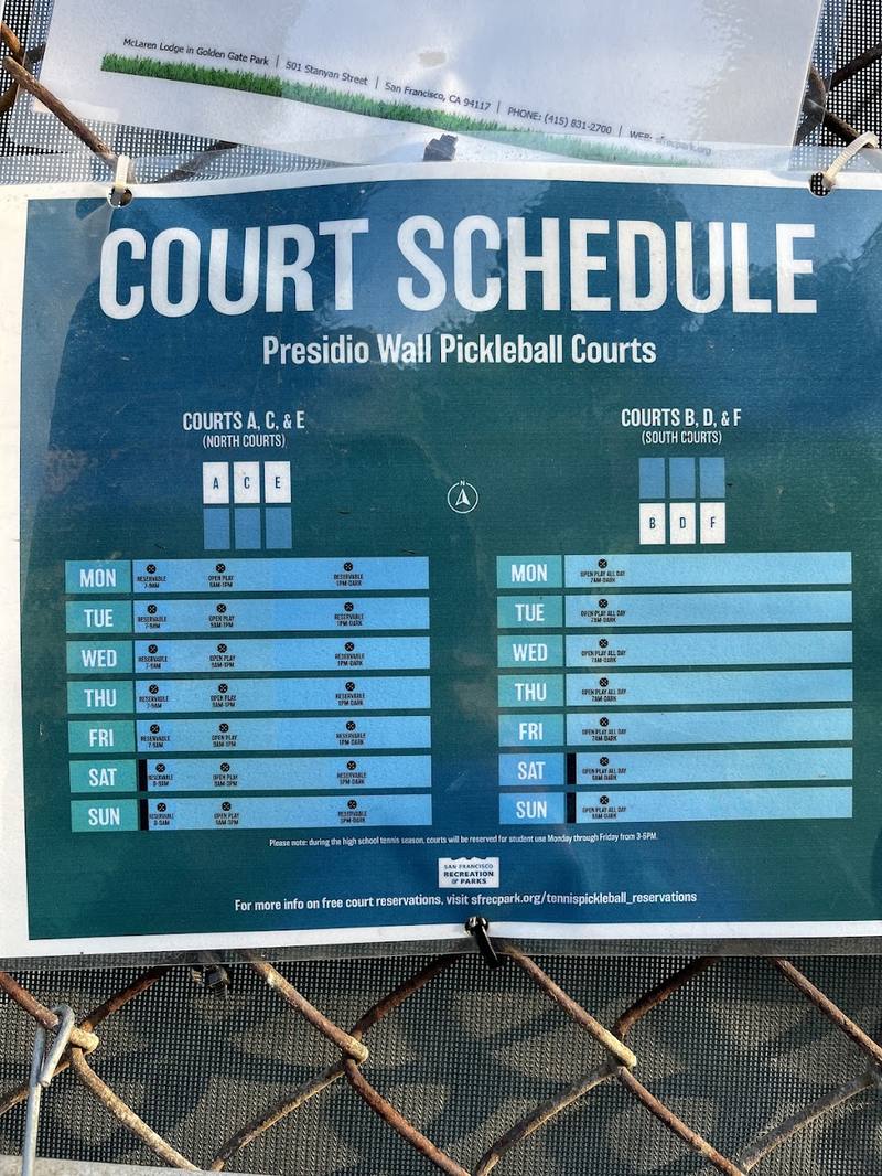 Pacific Avenue Pickleball (Presidio Heights) courts