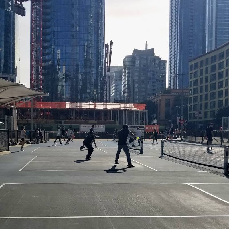 Pickleball at Sacramento Alley (South of Market) courts