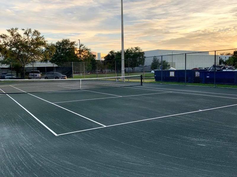 The Tejas Pradip Patel Tennis Center pickleball courts